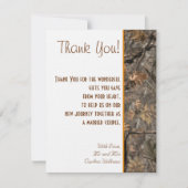 Chic-Hochzeit des Jägers die Camouflagedanken Dankeskarte (Vorderseite)