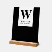 Chic Hochzeitsdesign Acrylschild (Winkel)