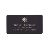 Chic Holiday Address Label Adressaufkleber (Vorne)