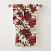Chic Holiday Bath Towels Personalized Christmas Badhandtuch Set (Insitu)