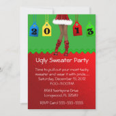 Chic Holiday/Christmas Ugly Sweater Party Einladung (Vorderseite)