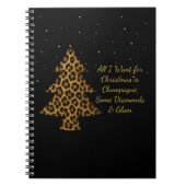 Chic Holiday Leopard Tree D  Spiral Photo Notebook Notizblock (Vorderseite)