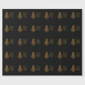 Chic Holiday Leopard Tree Design Geschenkpapier (Flach)