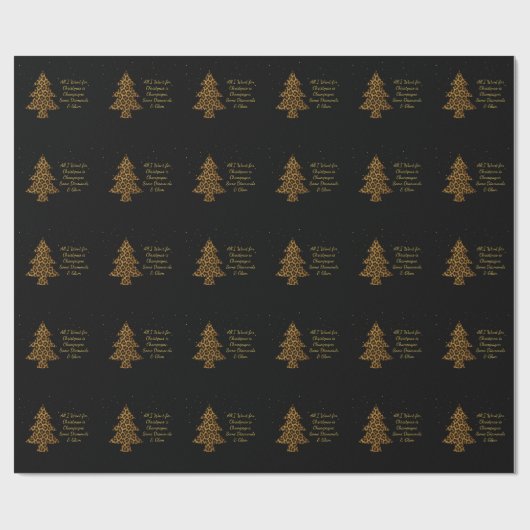 Chic Holiday Leopard Tree Design Geschenkpapier (Flach)