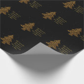 Chic Holiday Leopard Tree Design Geschenkpapier (Ecke)