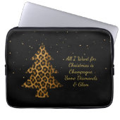 Chic Holiday Leopard Tree Design Laptopschutzhülle (Vorderseite)