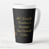 Chic Holiday Leopard Tree Design Milchtasse (Rechte Ecke)