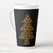 Chic Holiday Leopard Tree Design Milchtasse (Linke Ecke)