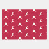 Chic Holiday Red Blue und Gold Wrapping Sheets Geschenkpapier Set (Vorderseite)