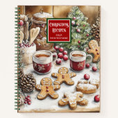 Chic Holiday Rezept Notebook mit Monogram Charm Notizblock (Vorderseite)