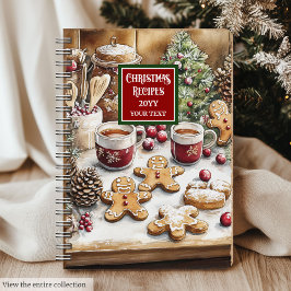 Chic Holiday Rezept Notebook mit Monogram Charm Notizblock
