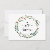 Chic Holly Berry & Blätter Gutschein (Vorderseite)