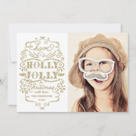 Chic Holly Jolly Weihnachts-Weihnachtskarten Feiertagskarte