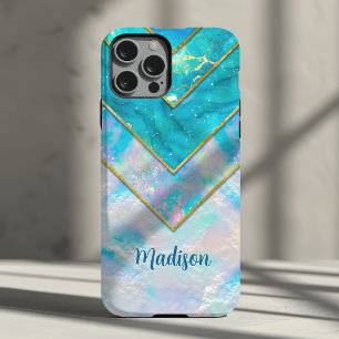 Chic holografisch Mädchen stilvoll blau Case-Mate iPhone Hülle