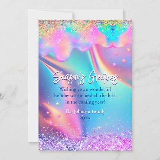 Chic holografische Tropfen Glitzer Weihnachten neu (Vorderseite)