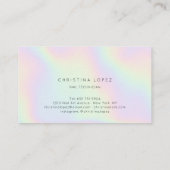 Chic holografisches Drehbuch für Regenbogen-Nägel Visitenkarte (Rückseite)