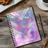 Chic holographic mädchenhaft rosa Sketchbook Notizblock