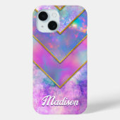Chic holographic mädchenhaft stilvoll pink Case-Mate iPhone hülle (Rückseite)
