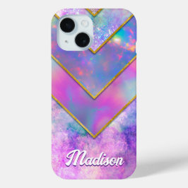 Chic holographic mädchenhaft stilvoll pink Case-Mate iPhone hülle
