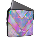 Chic holographic mädchenhaft stilvoll pink laptopschutzhülle (Vorne Rechts)