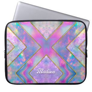 Chic holographic mädchenhaft stilvoll pink laptopschutzhülle