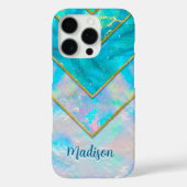 Chic holographic mädchenhaft stylish blau Case-Mate iPhone hülle (Rückseite)