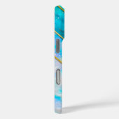 Chic holographic mädchenhaft stylish blau Case-Mate iPhone hülle (Rückseite / Rechts)