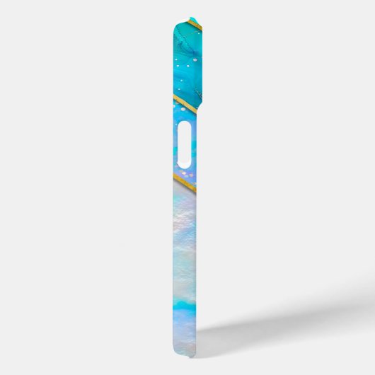 Chic holographic mädchenhaft stylish blau Case-Mate iPhone hülle (Rückseite / Rechts)