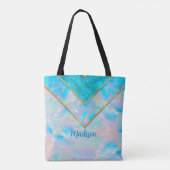 Chic holographic mädchenhaft stylish blau tasche (Rückseite)