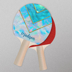 Chic holographic mädchenhaft stylish blau tischtennis schläger