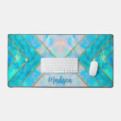 Chic holographic mädchenhaft stylish blue sketchbo schreibtischunterlage (Tastatur & Maus)