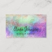 Chic Holographic Opal Stone Business Card Visitenkarte (Vorderseite)