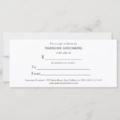 Chic Holographic Paw Print Dog Groomer Geschenkkar (Rückseite)