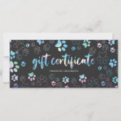 Chic Holographic Paw Print Dog Groomer Geschenkkar (Vorderseite)