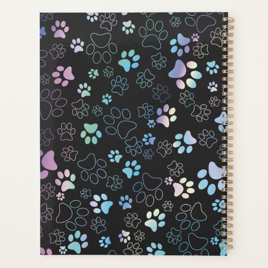 Chic Holographic Paw Print Pattern Dog Groomer Planer (Rückseite)