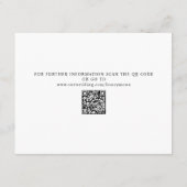Chic Honeymoon Fund Spenden QR Code Begleitkarte (Rückseite)
