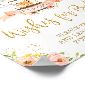 Chic Hot Air Ballon Niedliche Tiere Wünsche für Ba Poster (Ecke)