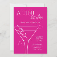 Chic Hot Pink A Tini Bit Älteres 40. Geburtstags-P