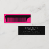 Chic Hot Pink Fairstylist Mini Visitenkarte (Vorne/Hinten)