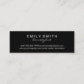 Chic Hot Pink Fairstylist Mini Visitenkarte (Rückseite)