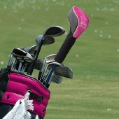 Chic Hot Pink Glam Diamond Sparkon Monogram Name Golf Headcover