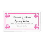 Chic Hot Pink griechischer Key Frame H Wasserflasc (Vorne)