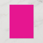Chic Hot Pink Hochzeitsregistrierungs-QR-Code Begleitkarte (Rückseite)
