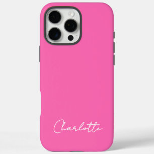 Chic Hot Pink Individuelle Name Script iPhone 16 Pro Max Hülle