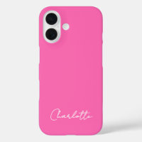 Chic Hot Pink Individuelle Name Script