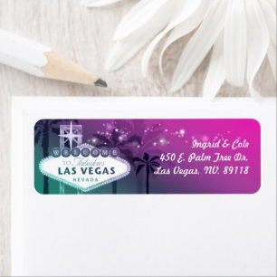 Chic Hot Pink Las Vegas Wedding Address