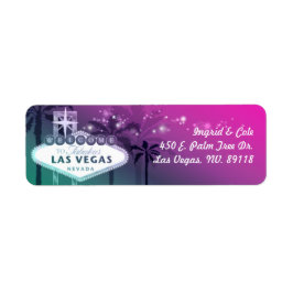 Chic Hot Pink Las Vegas Wedding Address