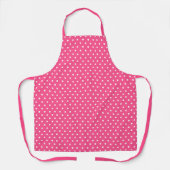 Chic Hot Pink Polka Dot Muster Schürze (Vorderseite)