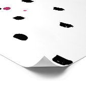 Chic Hot Pink Poster bleibe (Ecke)