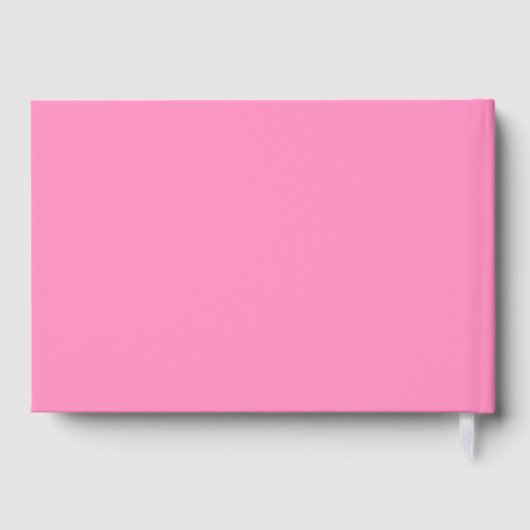 Chic Hot Pink Red Script Birthday Gästebuch (Rückseite)